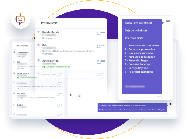 Bot de conversas automáticas Atendimento automatizado, você pode enviar mensagens personalizadas para clientes de forma rápida e fácil, além de encontrar informações específicas sobre orçamentos em segundos.