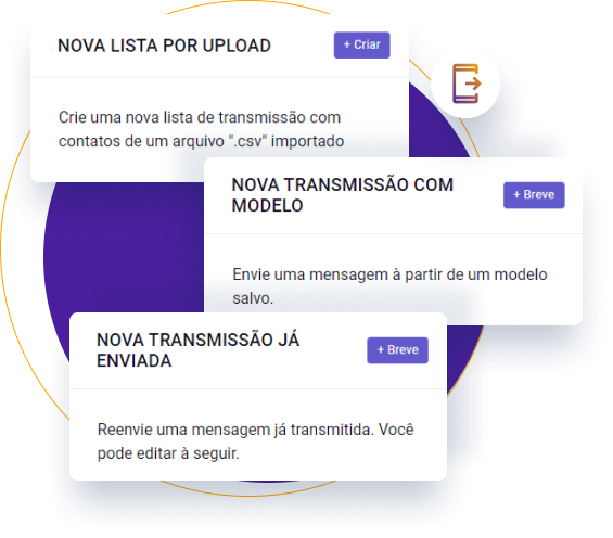 Crie facilmente listas de transmissão
